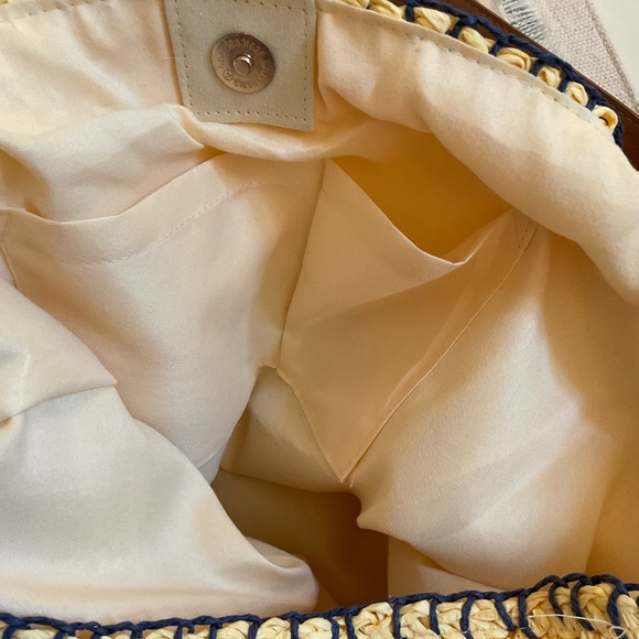 Hobo Style Straw Tote Yellow Natural Tassels - Picture 8 of 8